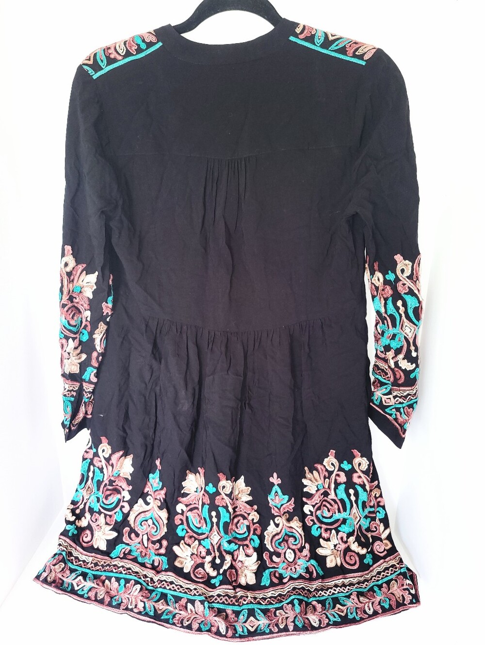 NWOT Anthropologie Floreat Avery Floral Embroidered Peasant Mini Dress Boho XS - Picture 8 of 16